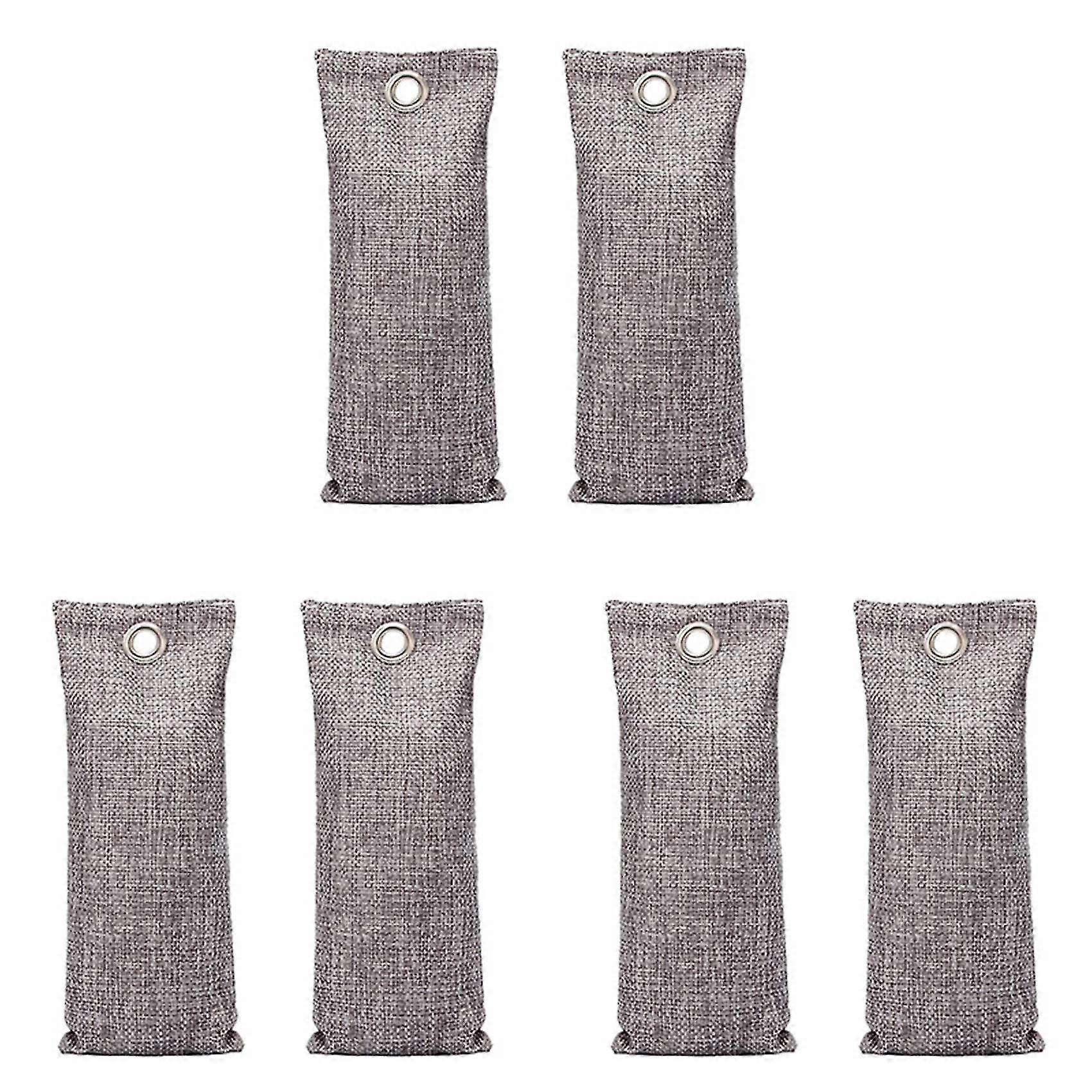 كيس تنقية الهواء بالفحم الخيزران (6 عبوات) 50 جرام امتصاص رائحة الفحم المنشط منعش الهواء الطبيعي