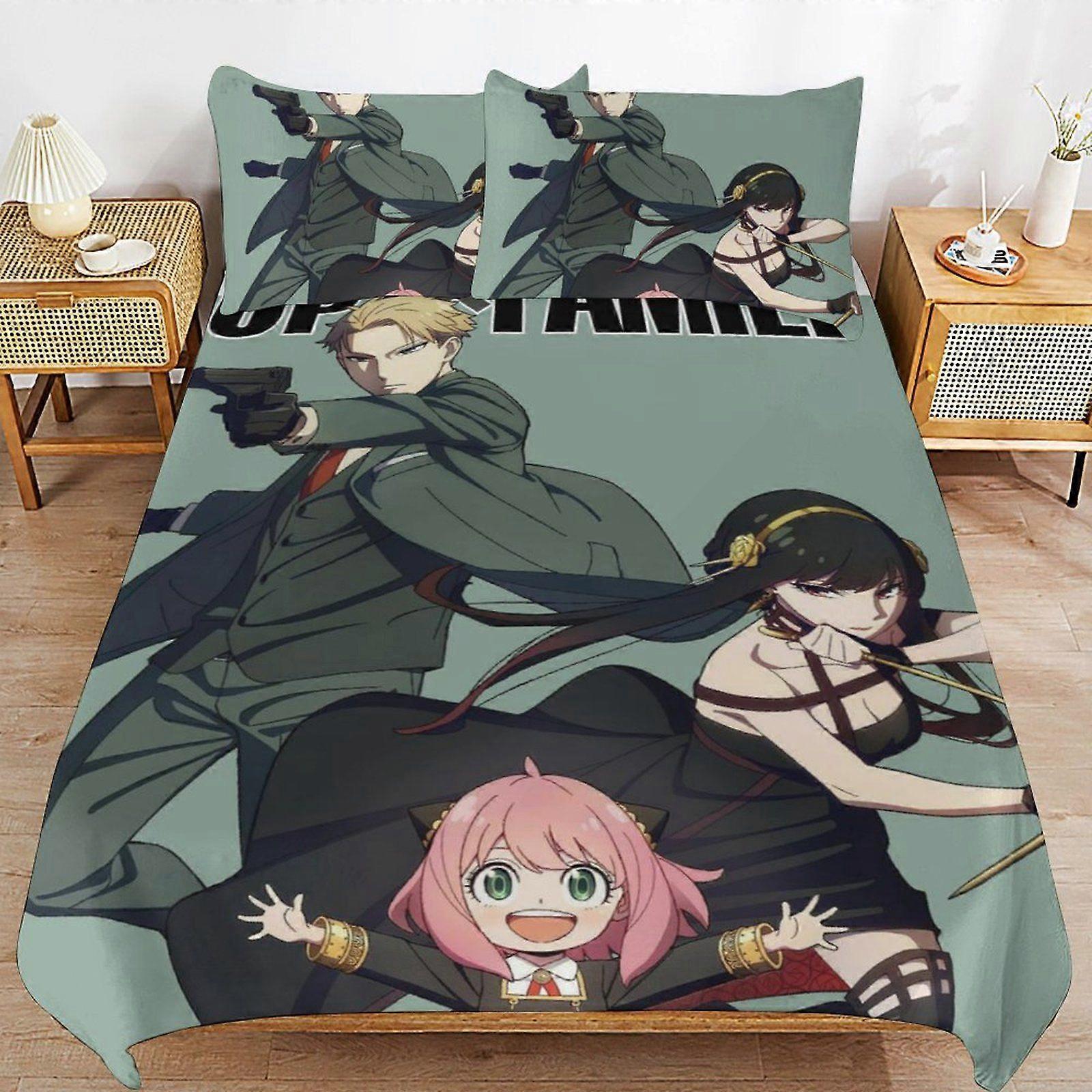 u466 SPYFAMILY Durable Thread Count Secure Zipper Ultra Comfort Texture Duvet Cover Sets Bedding Solution n466