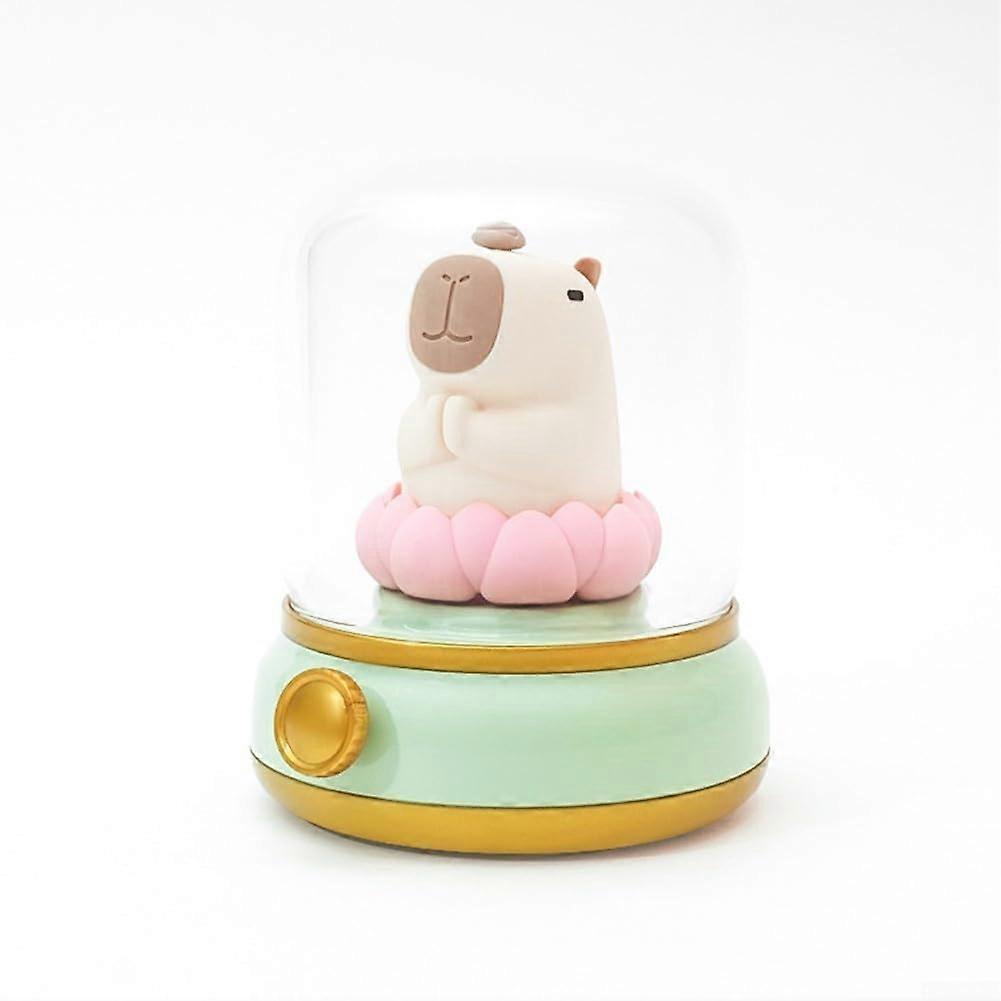 Dimmable Capybara Flameless Lamp With Push Button Operation Yellow Finish