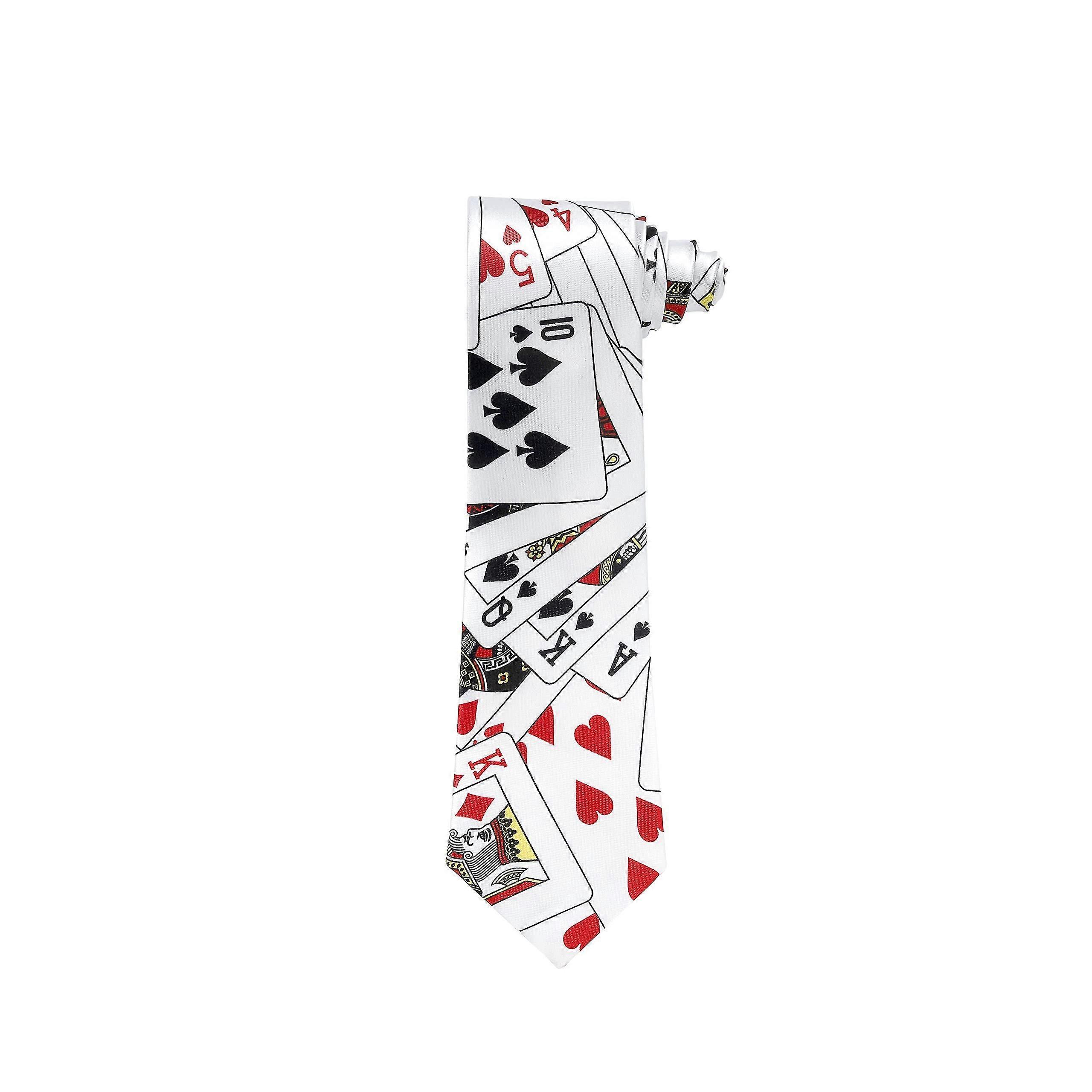 Mens Neck Tie Poker Playing Cards