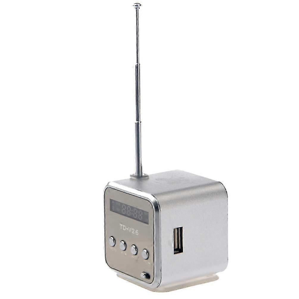 Td-v26 Digital Speaker Mini Speaker Fm Radio Stereo Mp3 Mp4 Music Player Support Micro Sd/tf Card/usb/disk/fm