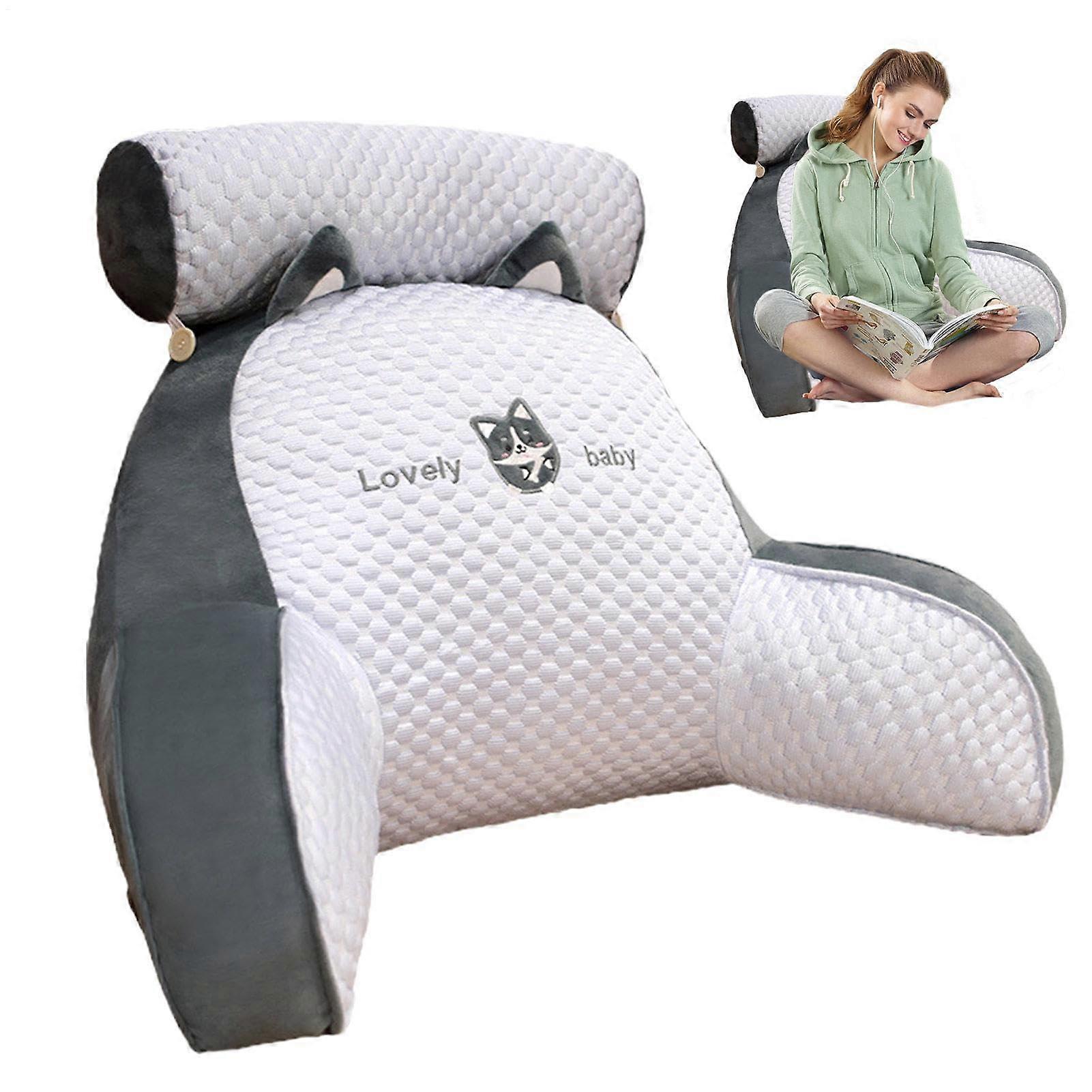 Back Pillows for Sitting In Bed | Reading Pillow for Bed, With Arms Back Support, Laptop Use