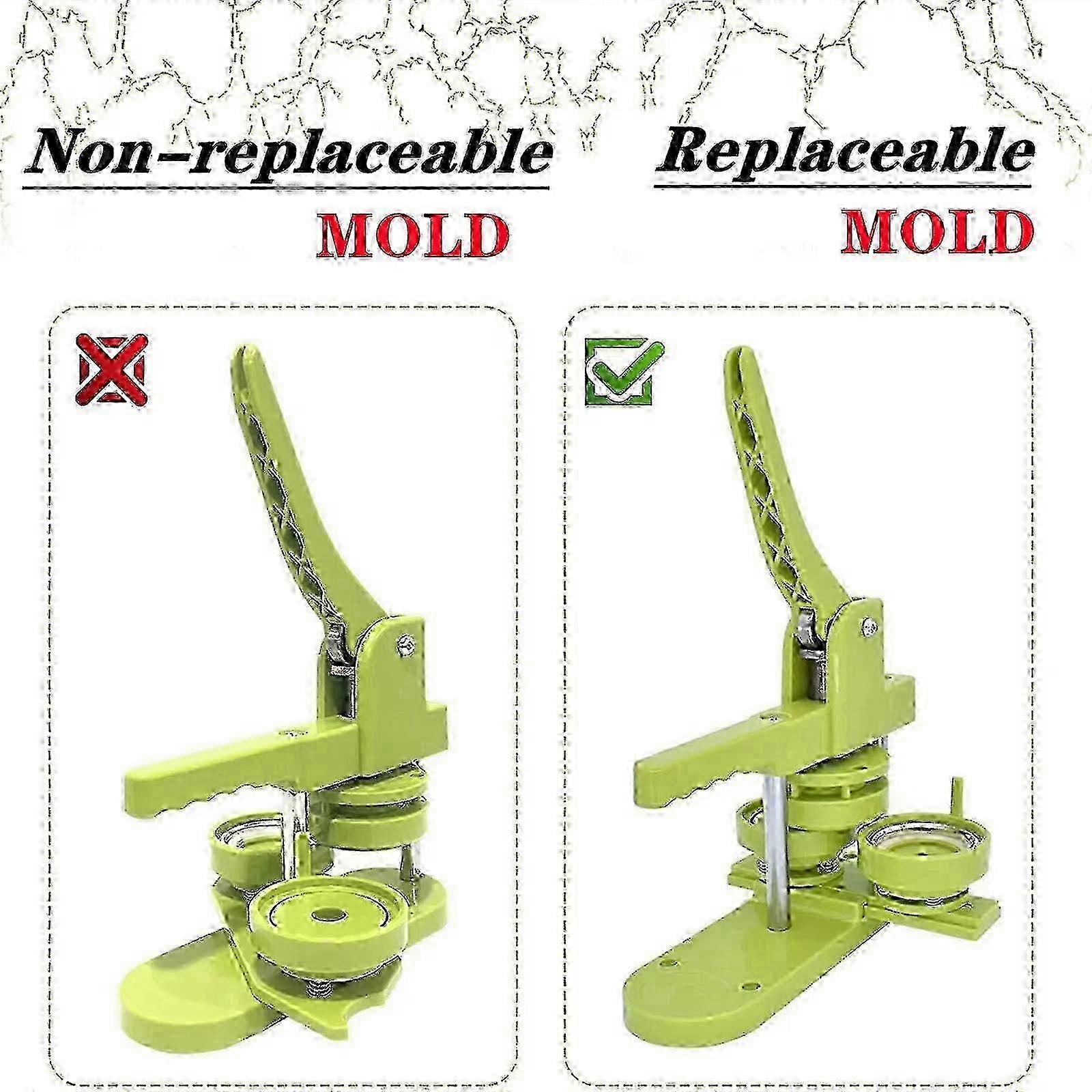 25/32/37/44 MM Button Maker Machine Installation-Free Pin Badge Punch Press KiQa