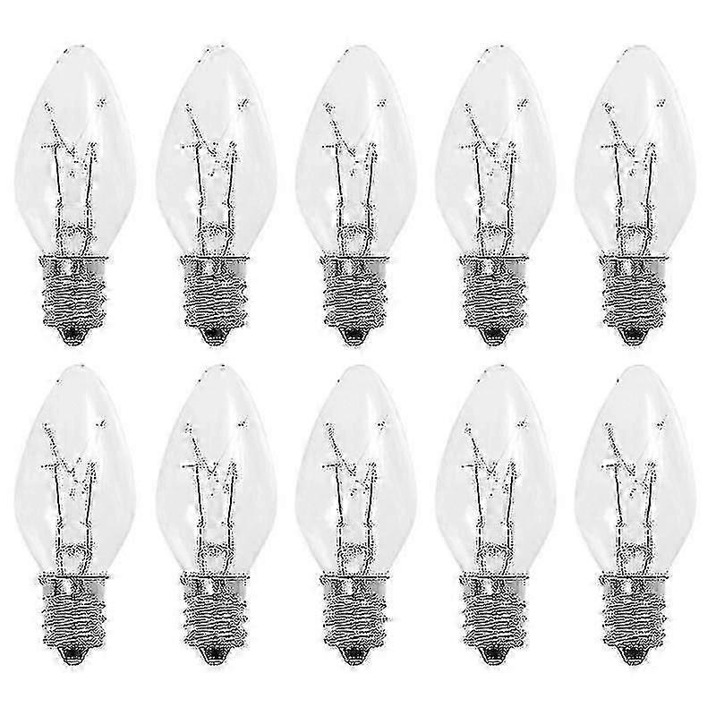 10pcs C7 E12 Replacement Bulbs for Electric Window Candle Lights, Home