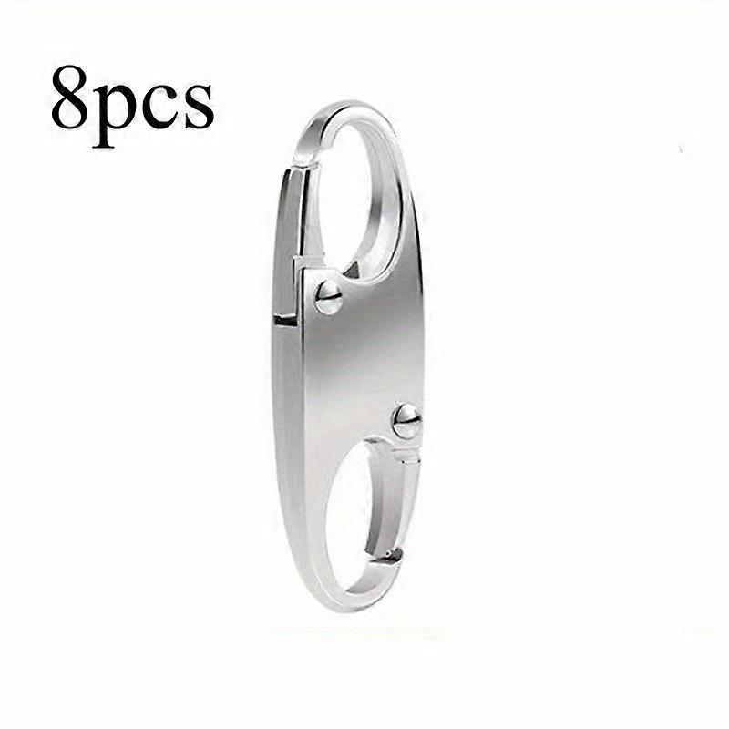 8pcs SecureLock Anti-Theft Zipper Clips - Durable Locking Zipper Pulls Replacement with Double Opening Universal Connector - Versatile Black