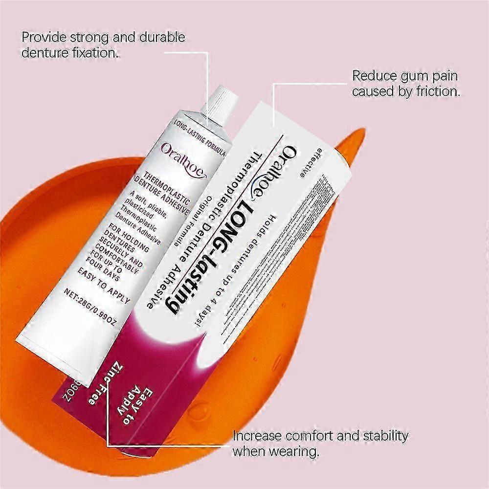 Super Grip Denture-Adhesive Cream Heat-Activated Formulas for Secure Hold for Men Women