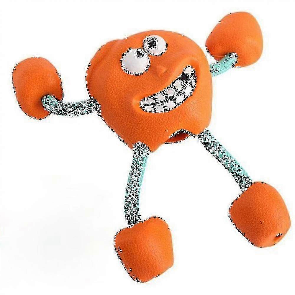 Squeaky Indestructible Dog Chew Toy- Interactive Puzzle Iq Training Toys Natural Rubber Funny Shape