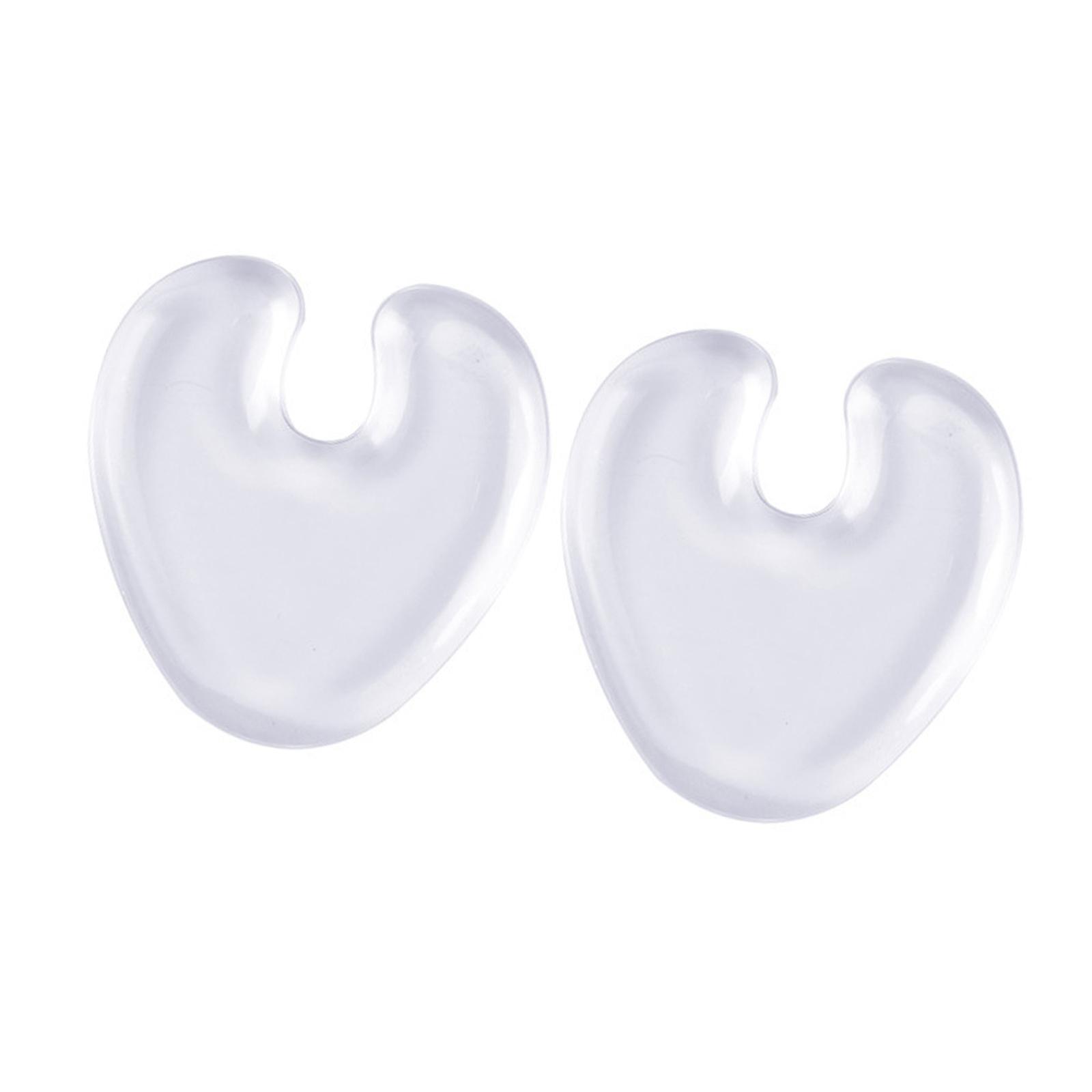 Washable Adhesive Forefoot Pads Gel Core Support Anti Frictions Protection For Repeated Use With Various Footwear  Transparent color