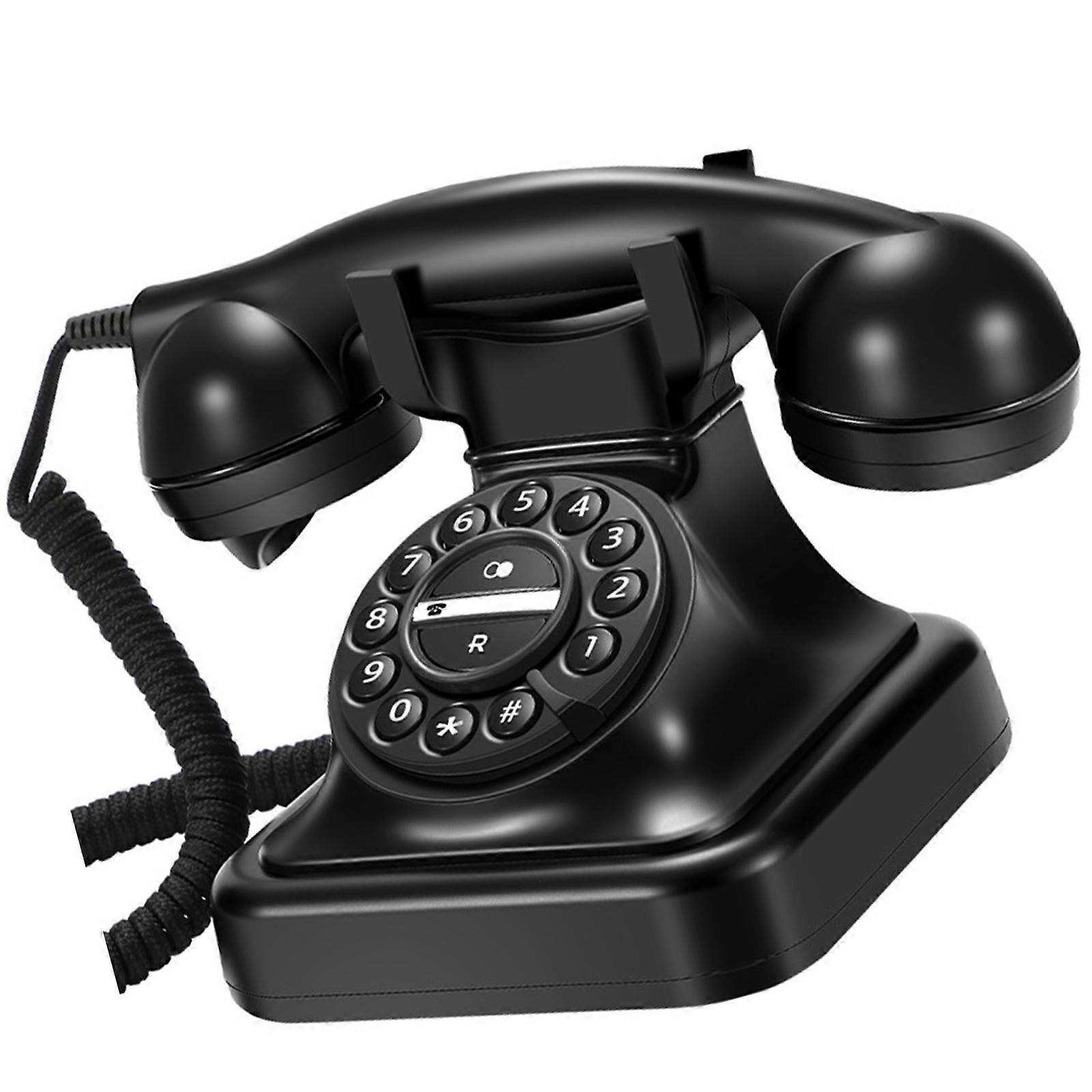 old fashions Plugs In Telephone Redial Button Functionality Classical Metal Bells Sound Corded Landline Telephones Multicolor