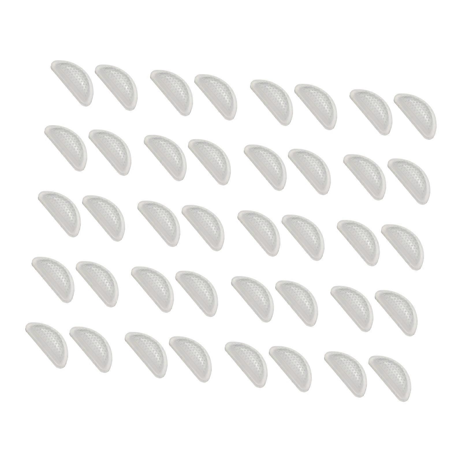 20 Pairs Silicone Eyeglass Nose Pad Set Nose Bridge Support Mats Nose Rest Inserts Suitable for Acetate Frames Use  White
