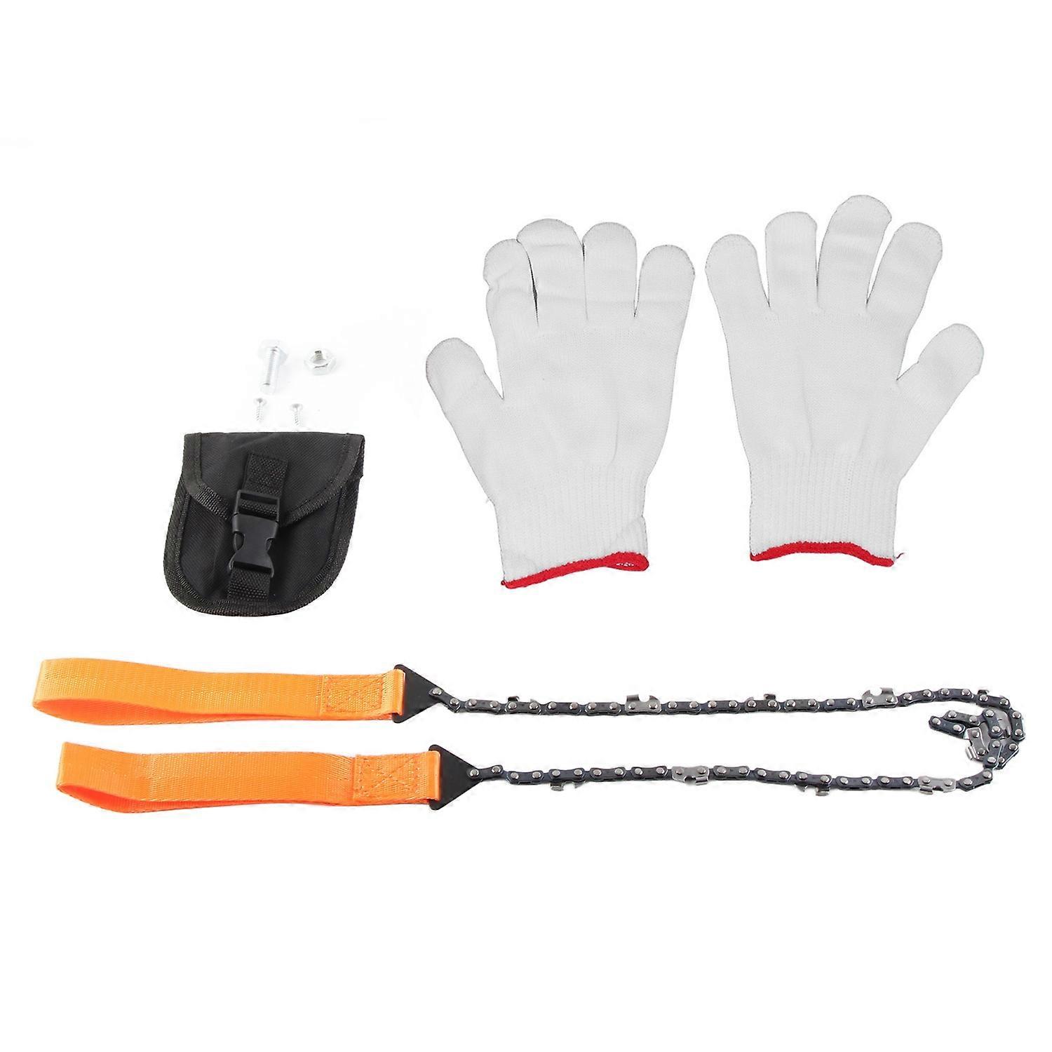 Pocket Chainsaw 26in Tree Limb Hand Rope Chain Saw 11 Blades High Hardness Chainsaw for Tree Pruning
