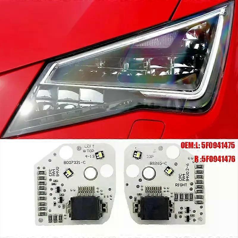 For 2013-2016 Seat Leon Cupra 5F Mk3 Headlight LED Module DRL Module Daytime Running Light Replace Angel Eye 5F0941475/5F0941476