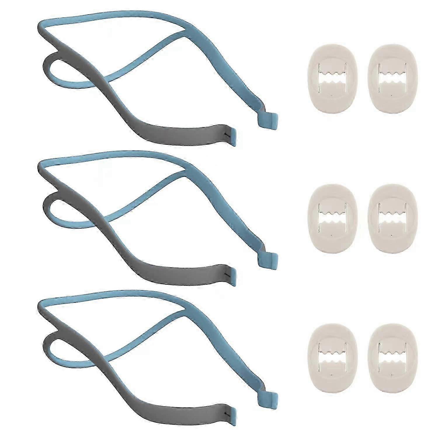 Headgear Strap Replacement for Resmed Airfit P10, Compatible CPAP Headgear 3-Pack, Soft Adjustable Size, Durable Material