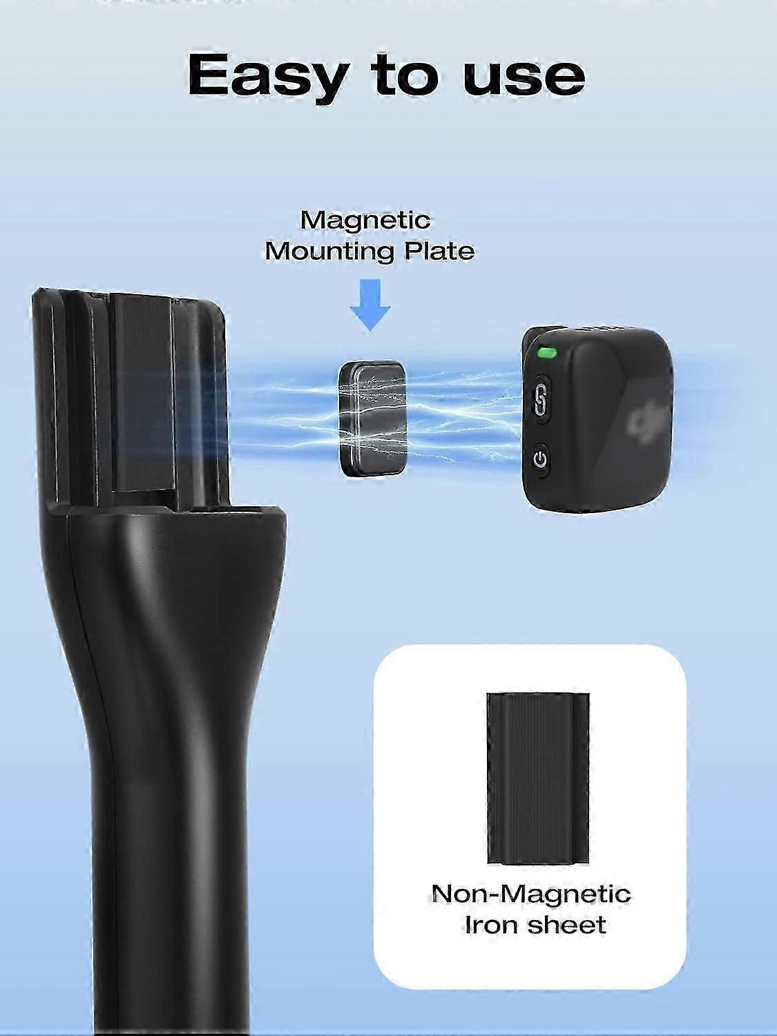 Magnetic Wireless Mic Holder for DJI Mic Mini, Mic Stand for DJI Mic1/2, Portable Handheld Microphone Interview Stand fo