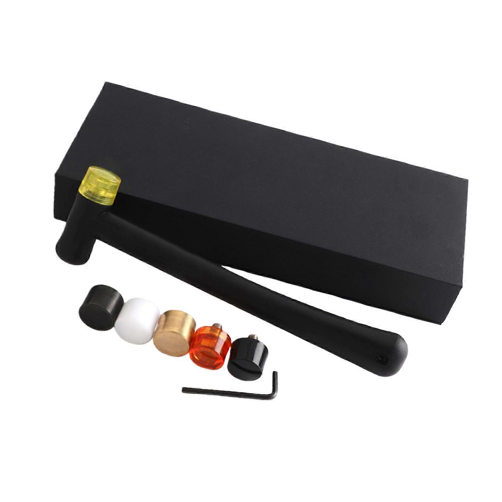 Practical Multi Functional Crafting Hammer Replaceable Heads For Precise Jewelry Making Wood Carving Tasks Multicolor