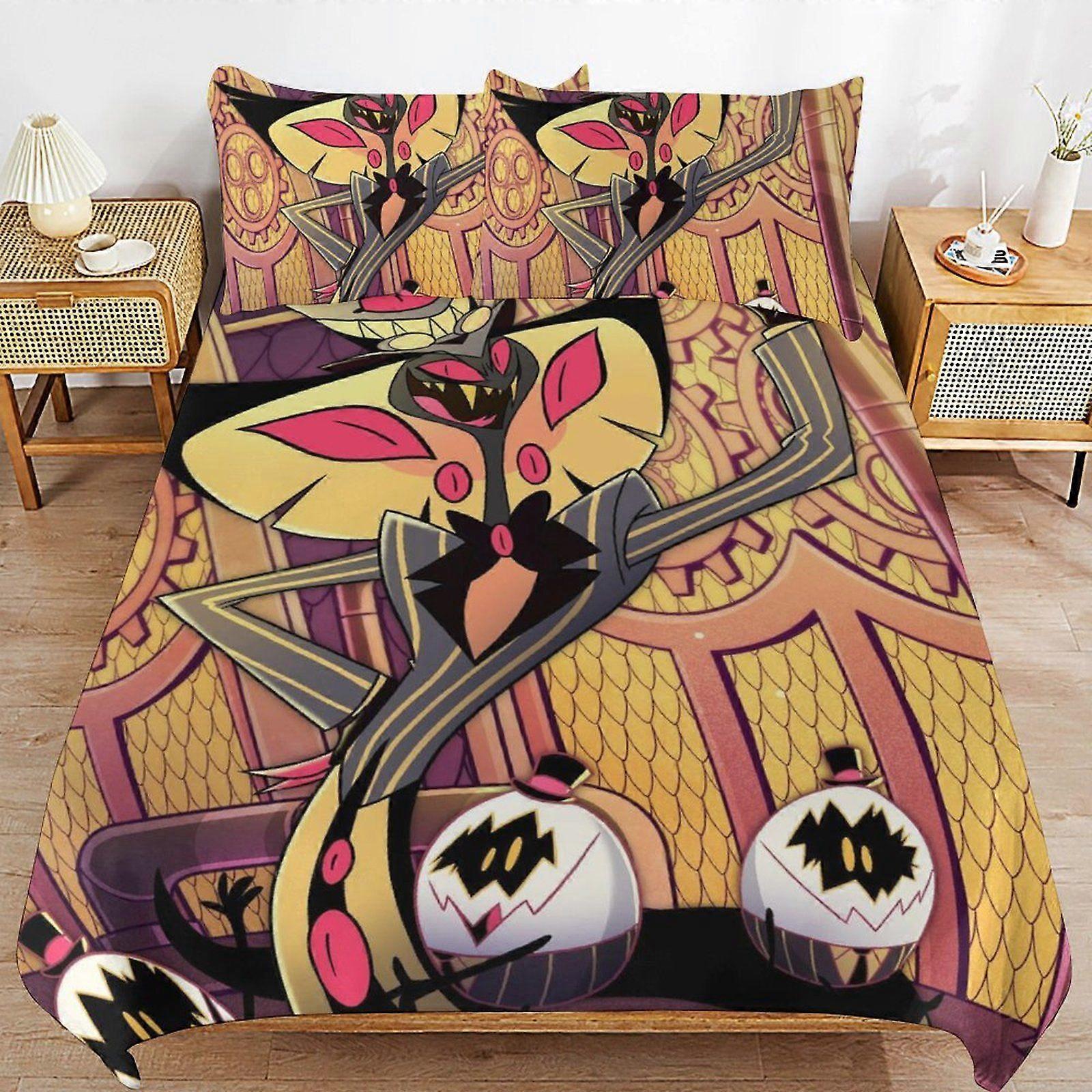 u105 Hazbin Hotel Machine Washable Easy Zip Soft Bedding Support Consistent Layer Duvet Cover Sets Choice n105