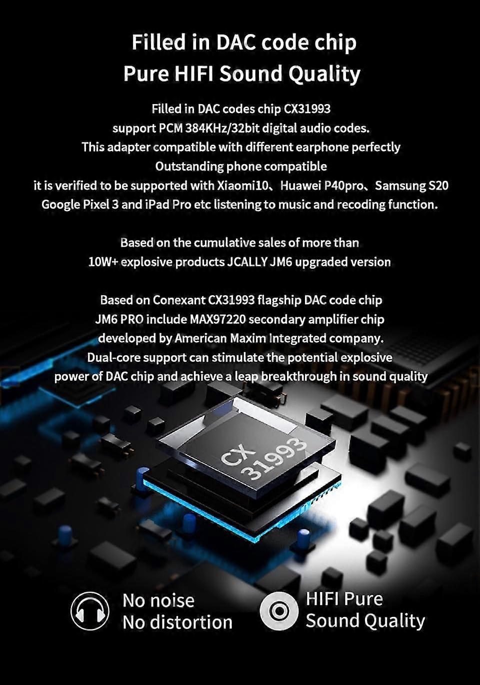 2025 Newest JCALLY JM6 Pro USB C Type-C to 3.5mm Dual DAC CX31993 MAX97220 Digital Audio Portable Decoder Amplifier HiFi DAC YC