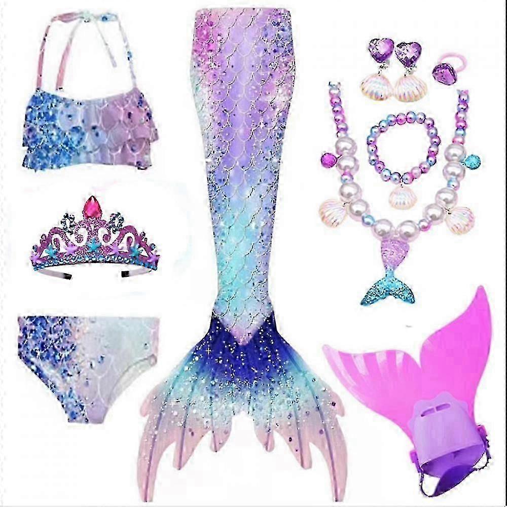 Queue de sirène avec maillot de bain à toile unique, maillot de bain princesse bikini, jeu de rôle, fille, 3 à 4 ans