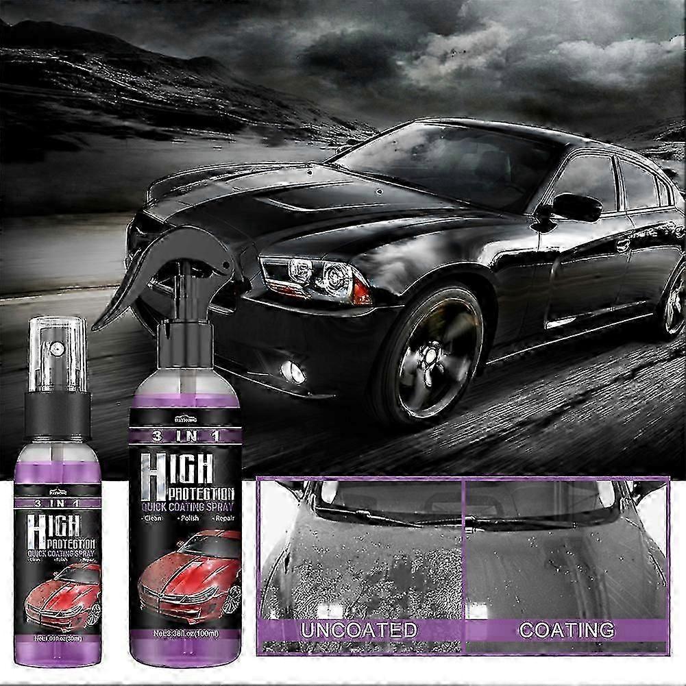 3 I 1 högt skydd Snabb bilbeläggning Keramisk beläggning Spray Hydrofob 100ml