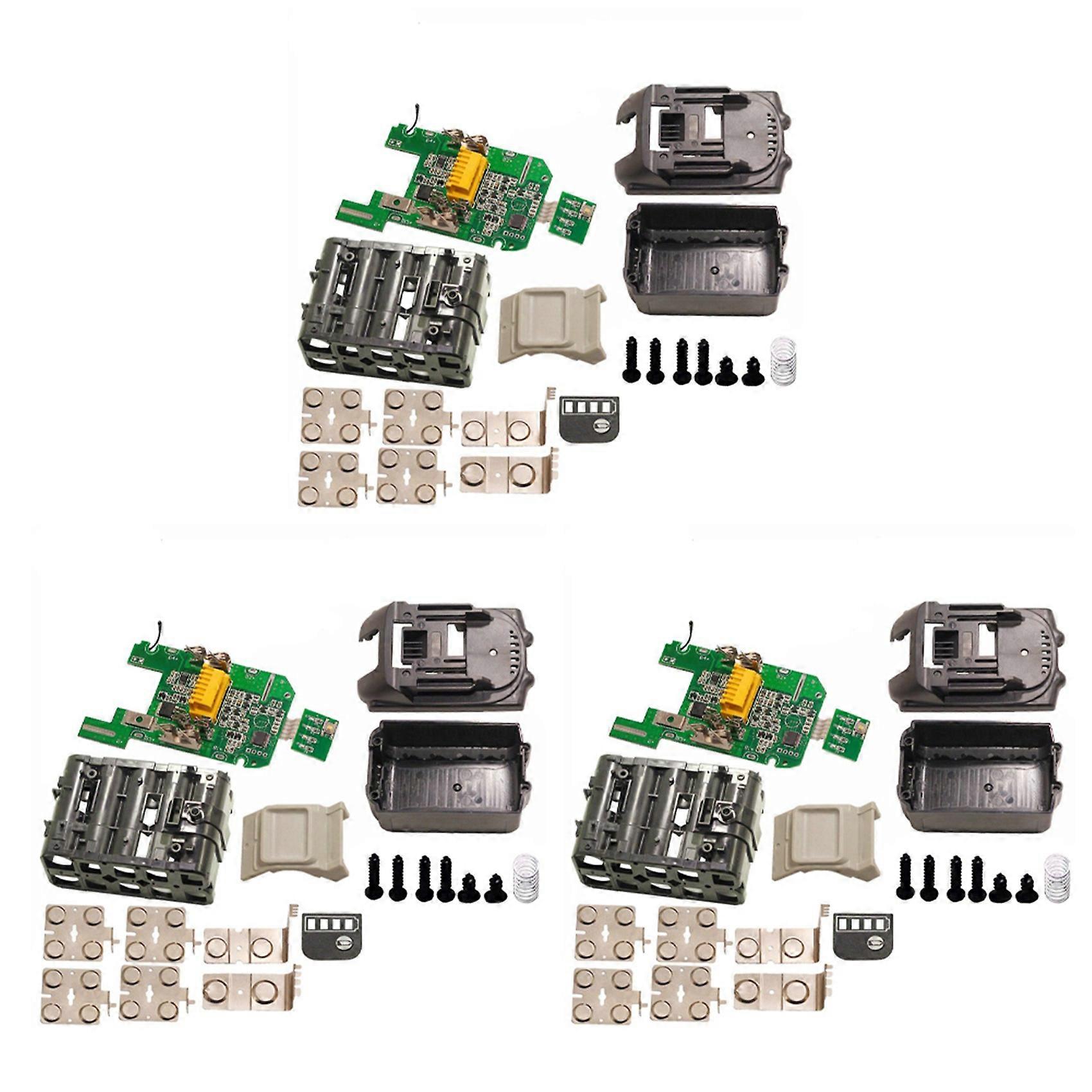 3X Plastic Case Nesting Single Cell Protection Detection Protection Board PCB for 18V Battery BL1840