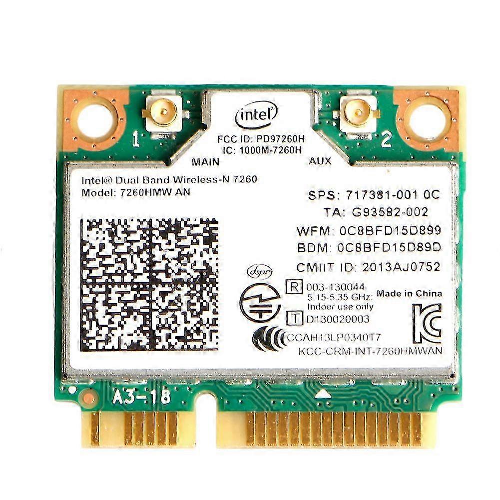 for Intel Wireless 7260NGW Bluetooth-compatible 4.0 AN WiFi Wlan Card 300Mbps 717381-001