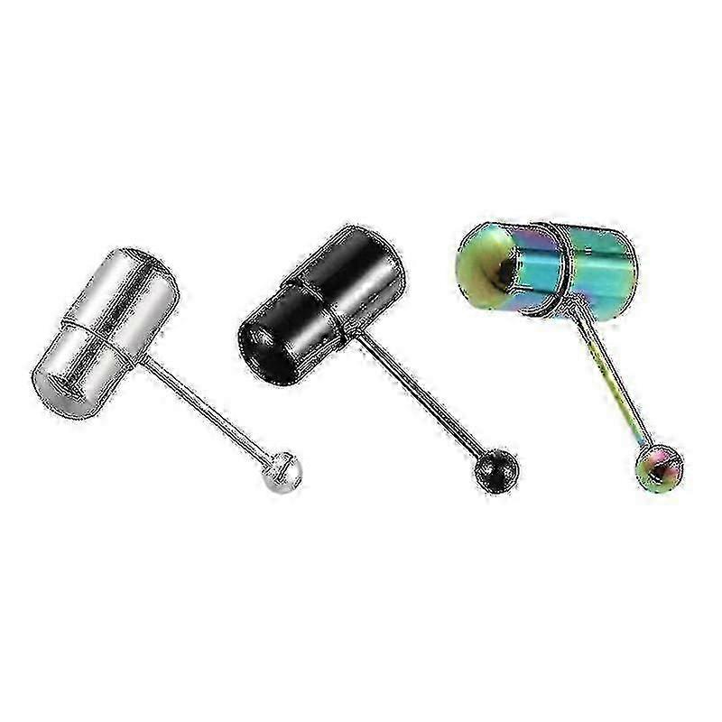 3個振動ステンレス鋼バーベルタンリングピアスジュエリー