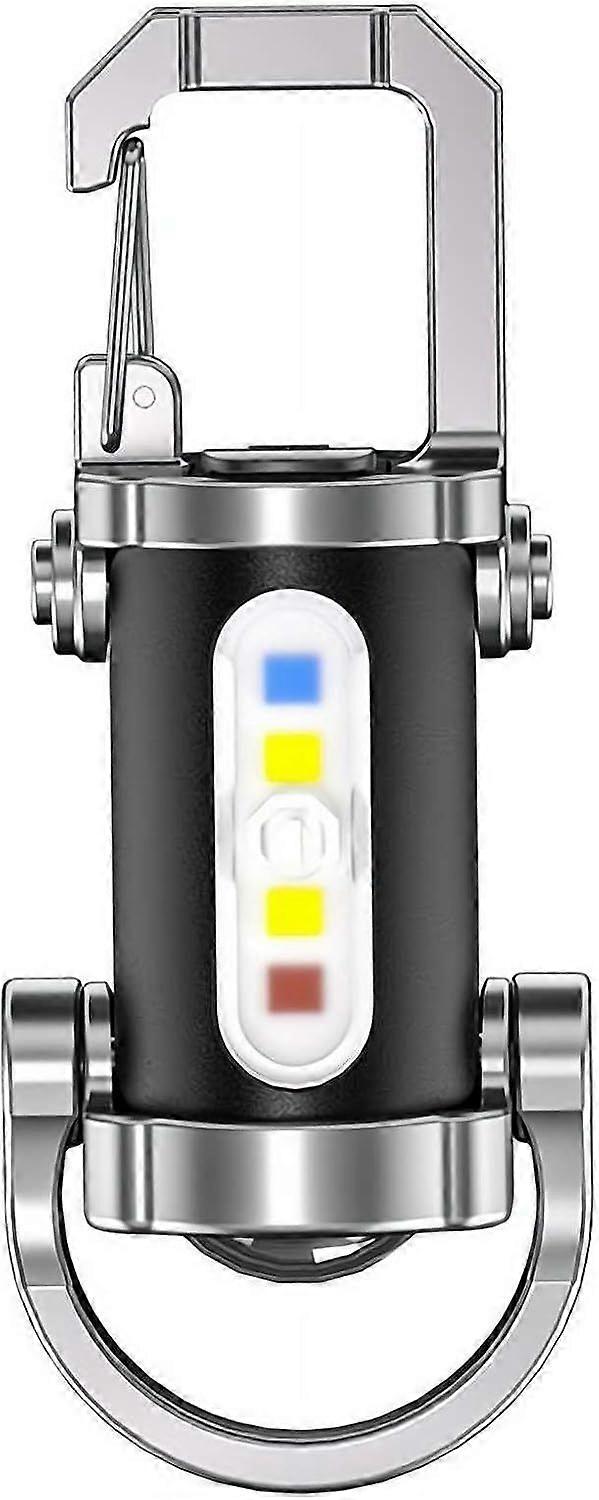 Rechargeable LED Torch with Power Bank, Mini Keychain Flashlight, Waterproof Emergency Pocket Light, Standard Torches Key Ring Flashlight for Outdoor,