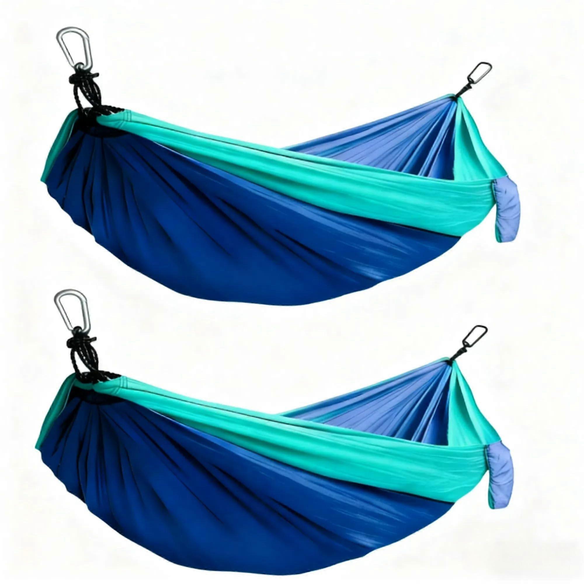 Camping Hammock Set with Tree Straps, Single and Double, Lightweight QuickDry for Hiking Camping