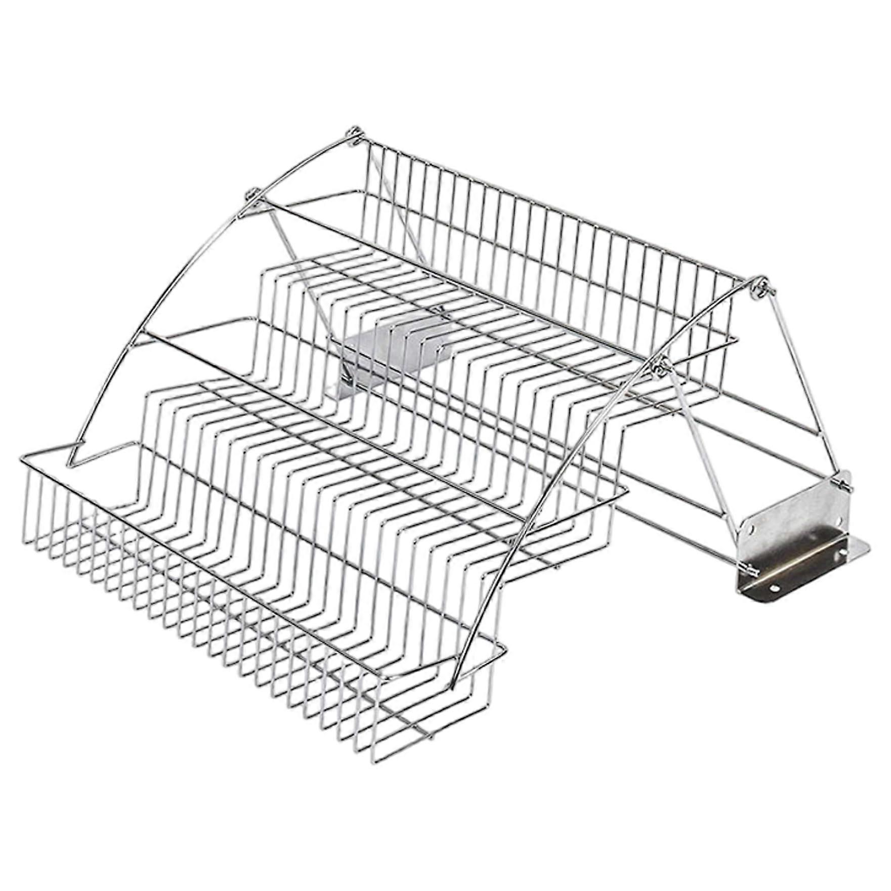 Pull Down Spice Rack 3Tier Metal Cabinet Organizer with Smooth Access and Drainage for Kitchen
