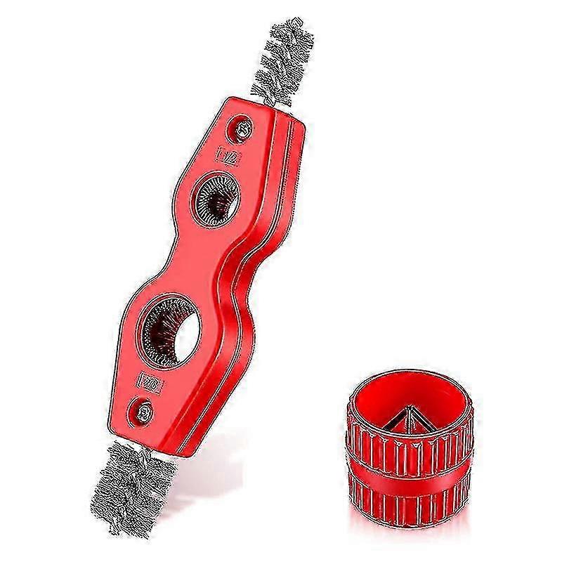 2pcs Universal Pipe Deburrer Deburring Rust Brush Deburring Tool Interior And Exterior Multi-layer Deburrer For Plumbing Installation