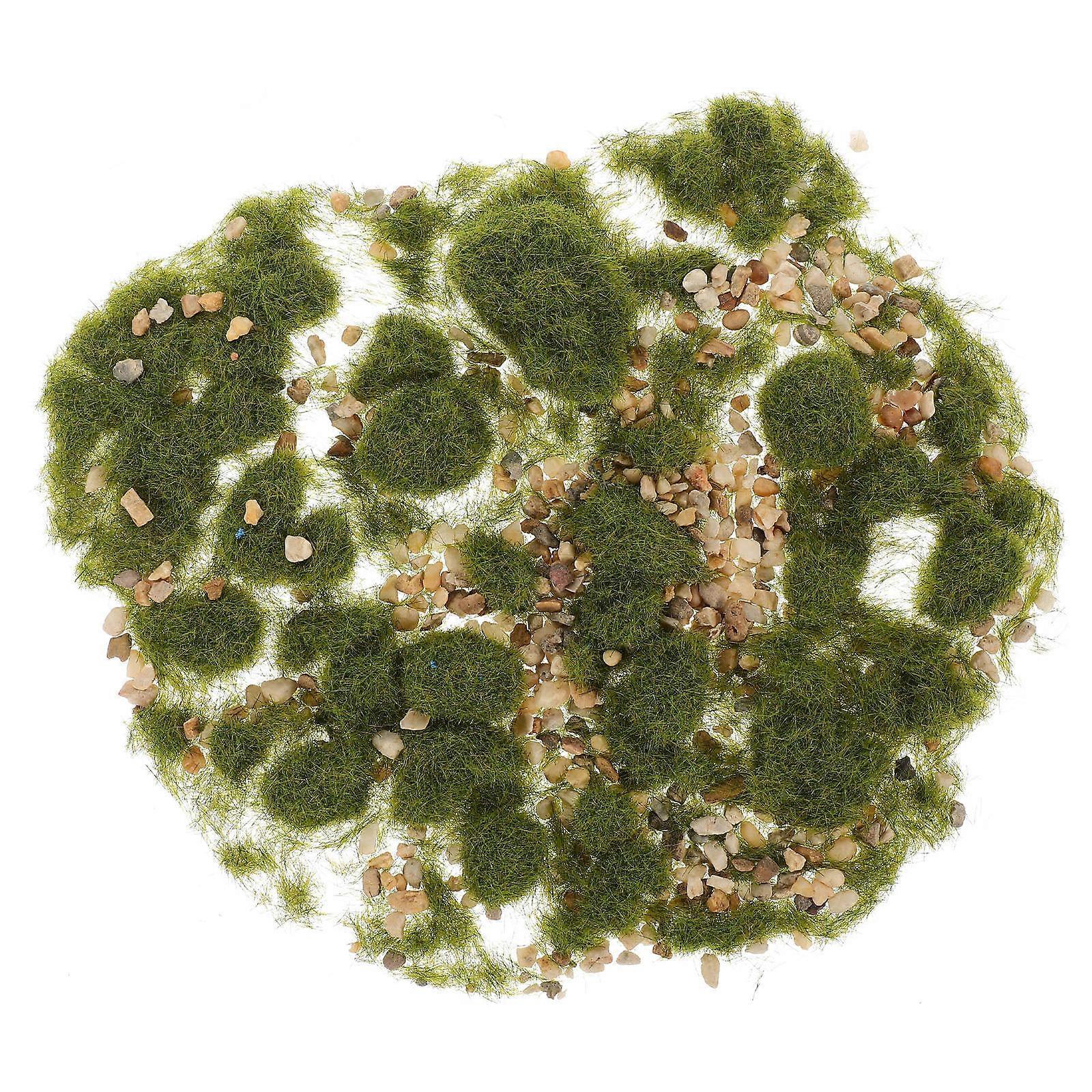 3Sets of DIY Static Grass with Gravels for Micro Landscape Decoration