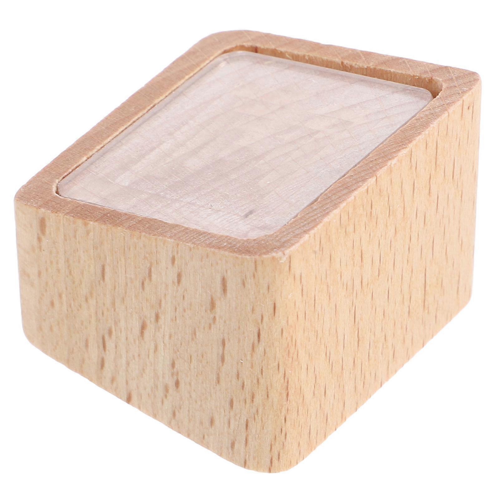 Wooden Label Holder for Store Using Wood Material with Khaki Color Design