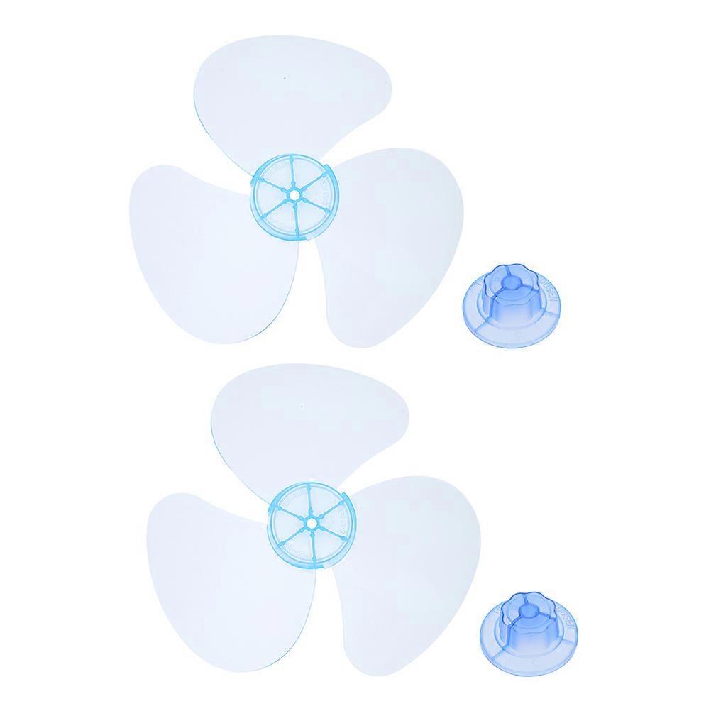 Sky-Blue Fan 3 Leaves for Plastic Replacement 2Pcs Standing Fan