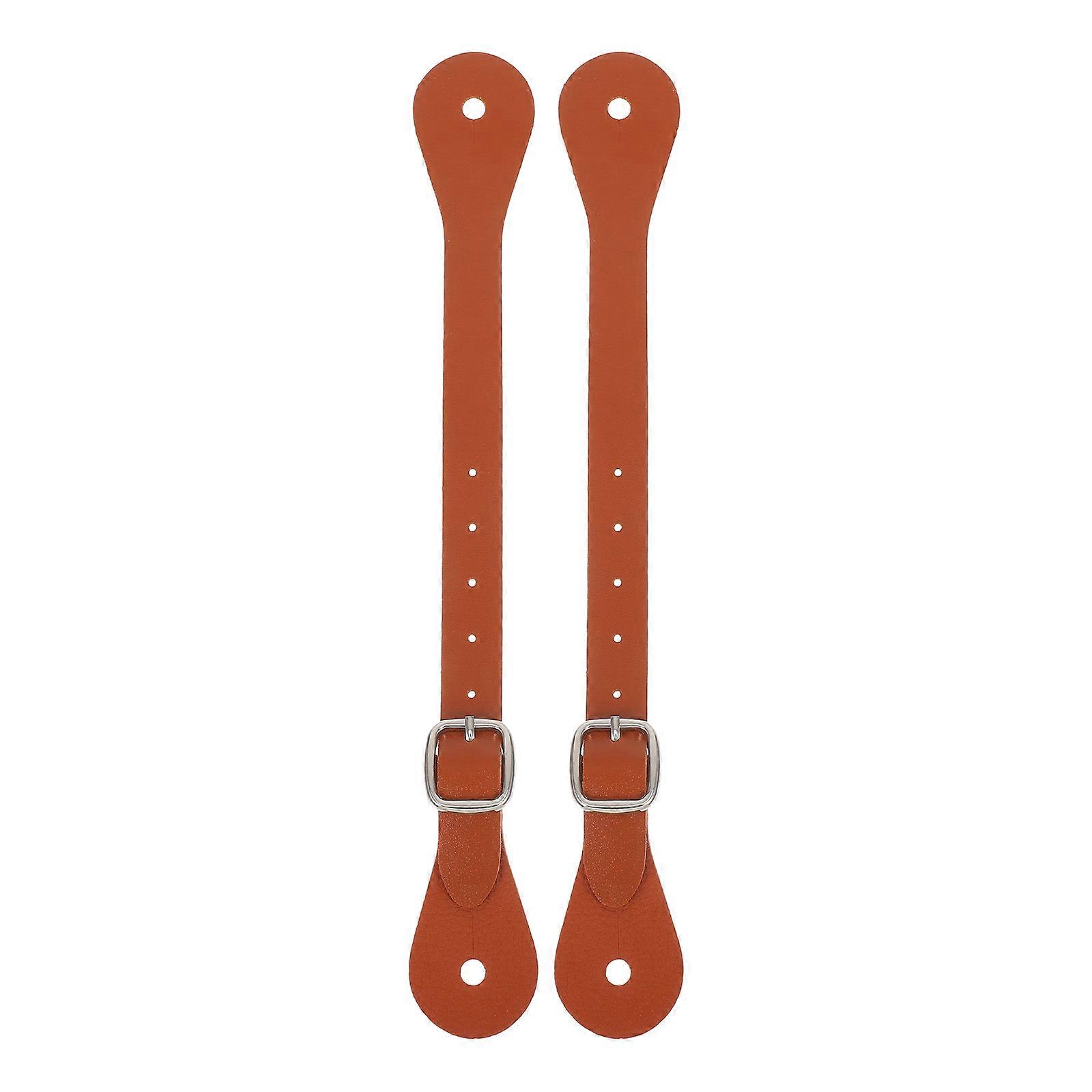 Fake Spur Straps Adjustable for Horse 1Pair Brown