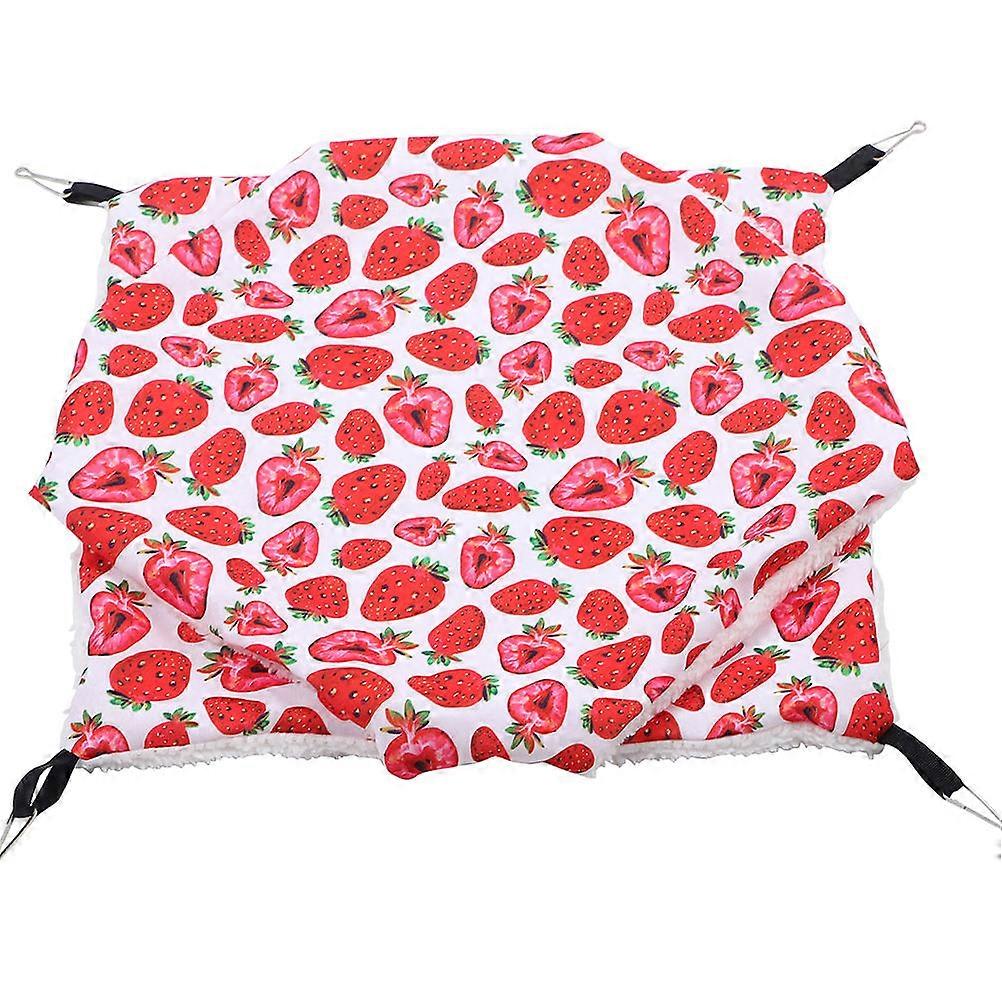 Red Hamster Hanging Hammock Cotton Bed for 5Pcs Small Animals