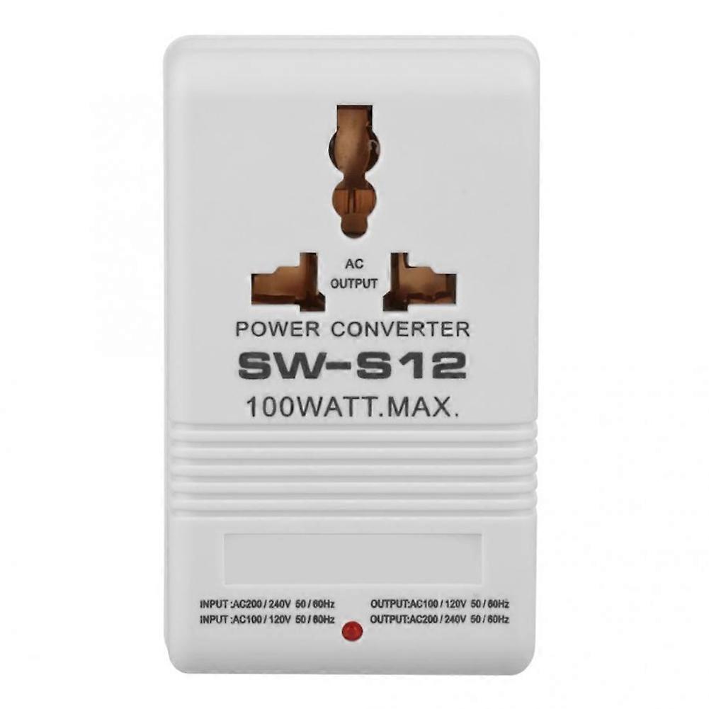 SW-S12 100W 110V/120V to 220V/240V Step-Up Down Voltage Transformer Converter Travel Dual Channel Power Converter