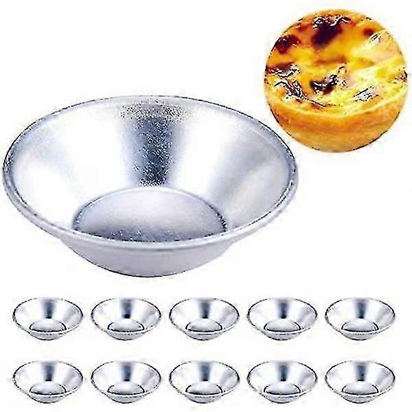 10 Pcs Cake Molds For Egg Pie Pasteis De Nata Oven Baking Round - Bakeware