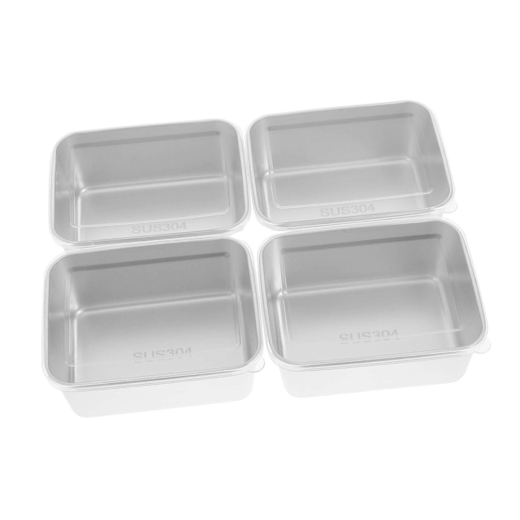 4pcs Food Storage Containers with Airtight Leakproof Seal Stackable for Refrigerator and Meal Prep