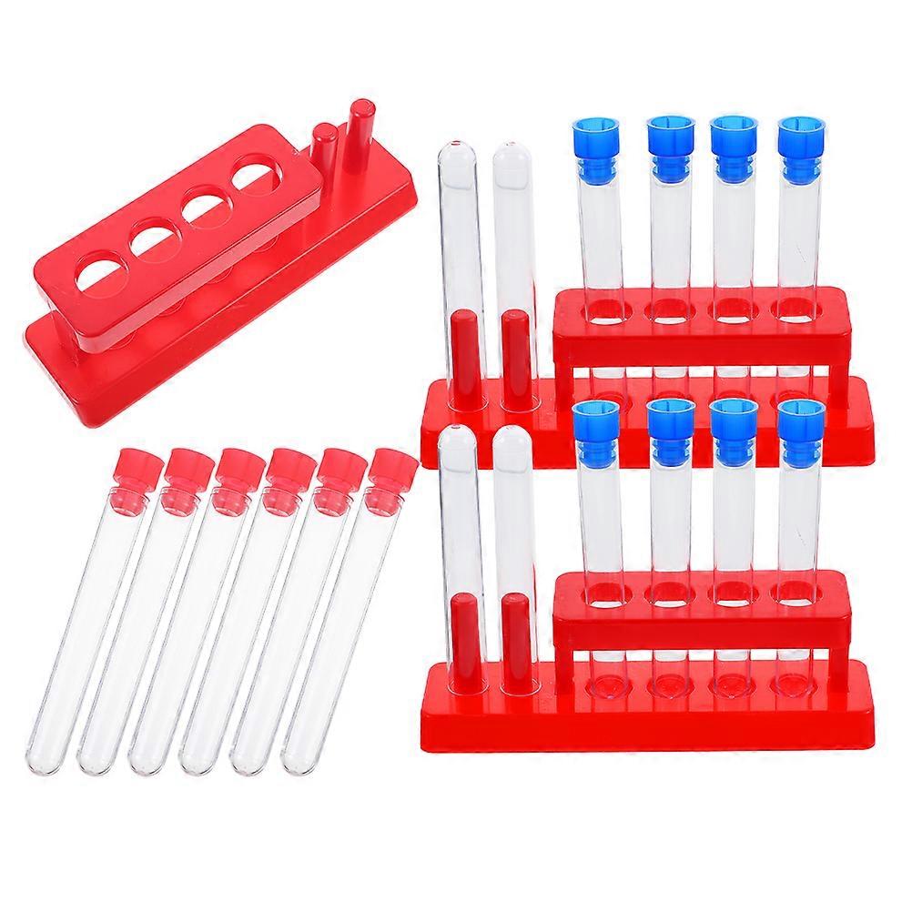 Science Experiment Tubes with Rack and Stoppers for Laboratory 1Set