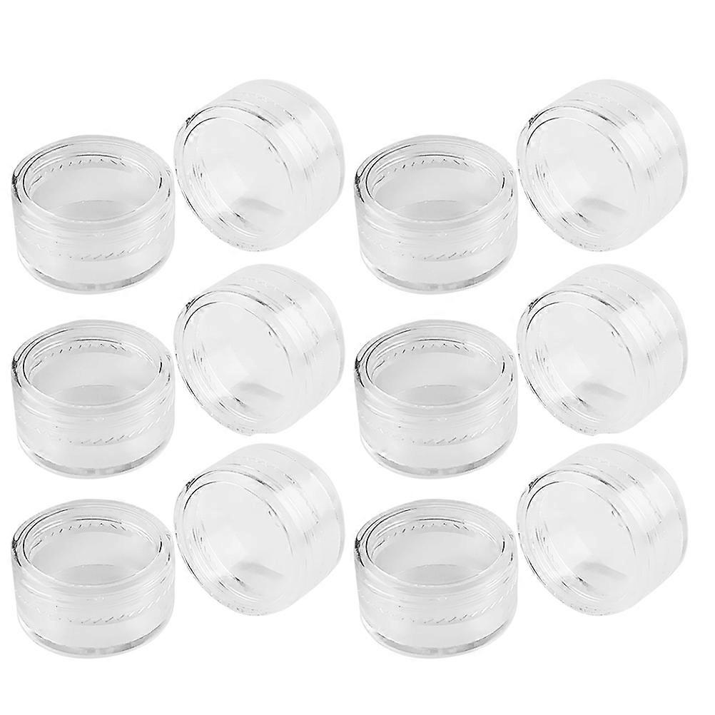 Transparent Round Jar Container for Storage Use 100Pcs Empty Cosmetic Jars
