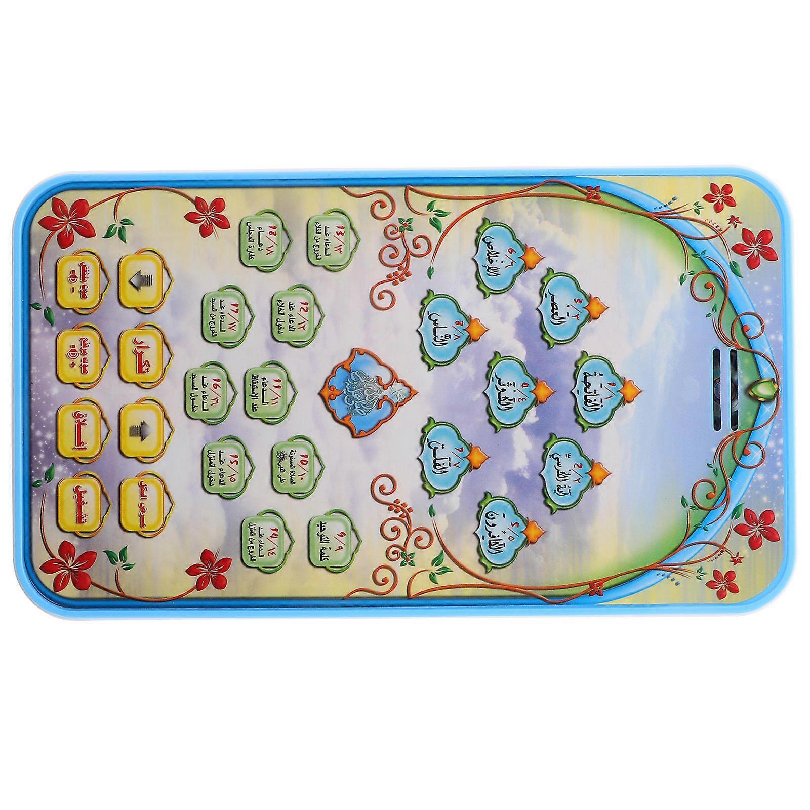 Arabic Learning Machine Toy Phone for Kids Playing with Blue Plastic Material