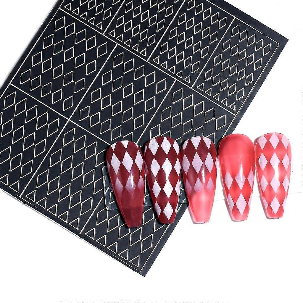 Reusable Nail Art Stencil Sticker for Precise Pattern Creation and Irregular DIY Manicure Designs