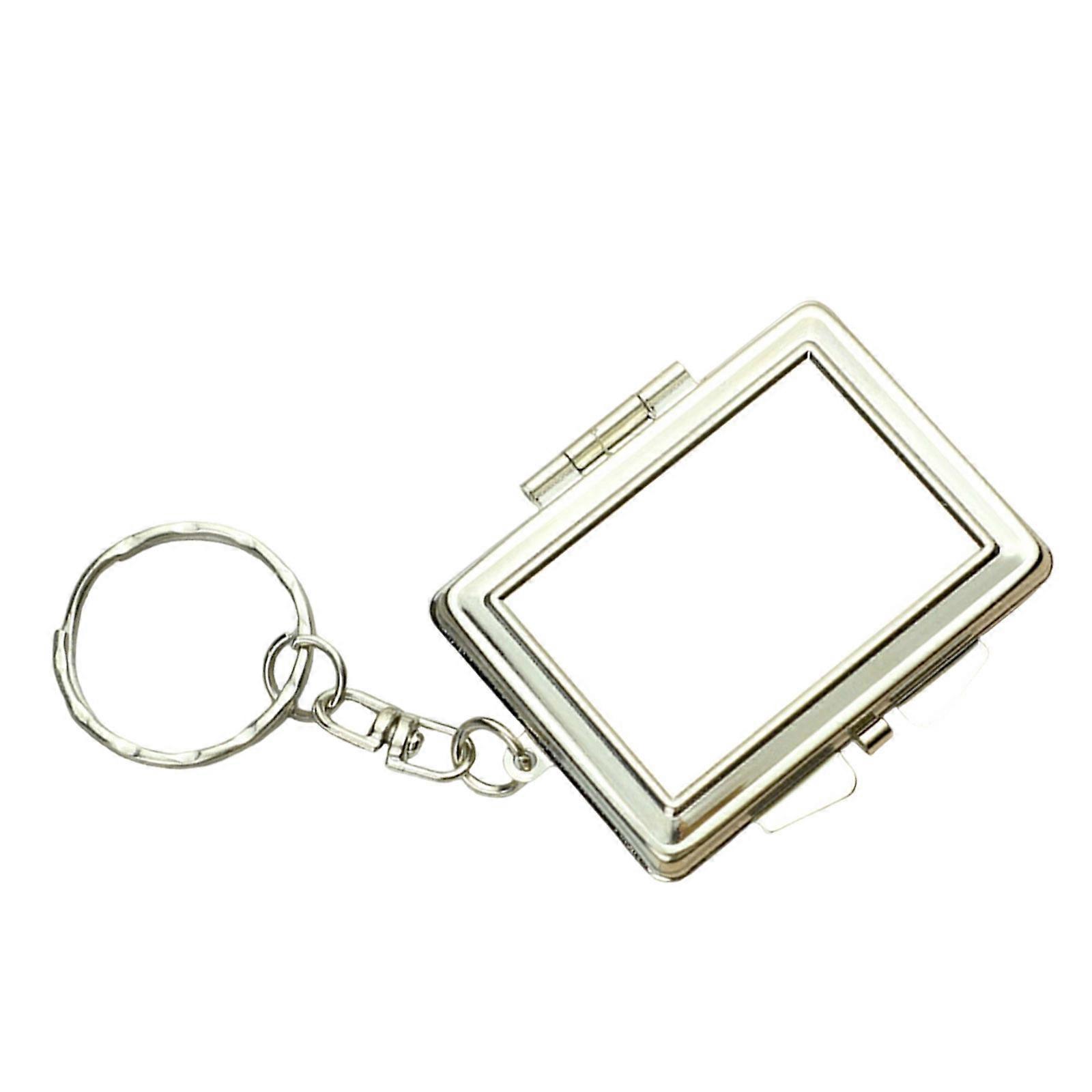 Functional Round Mini Mirror Keychain Designed for DIY Projects and Makeup Applications Offering Durability Multicolor