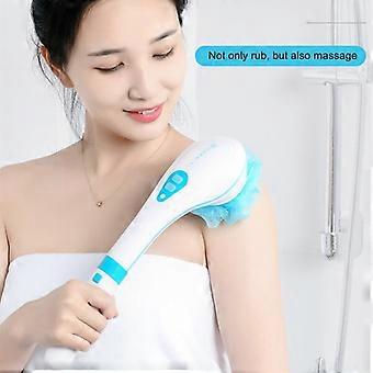 Electric Massage Brush, 2000mAh Rechargeable, Anti-slip Long Handle Design, Full Body Exfoliating Cleaning Brush