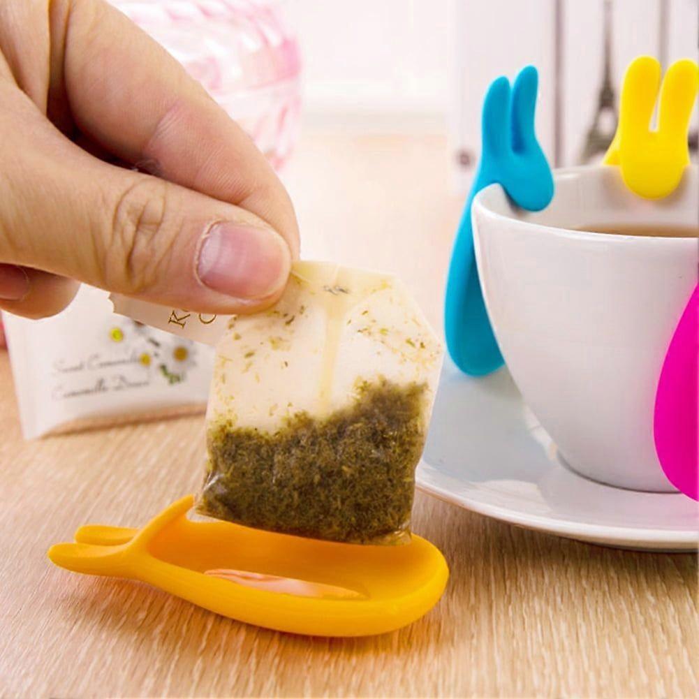 Lovely Multi-Function Silicone Gel Rabbit Shape Tea Bag Holder Tea Cup