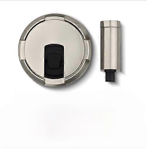 Brushed Nickel Mechanical Door Stop with Heightening Pad, Adjustable Height and Cushioning