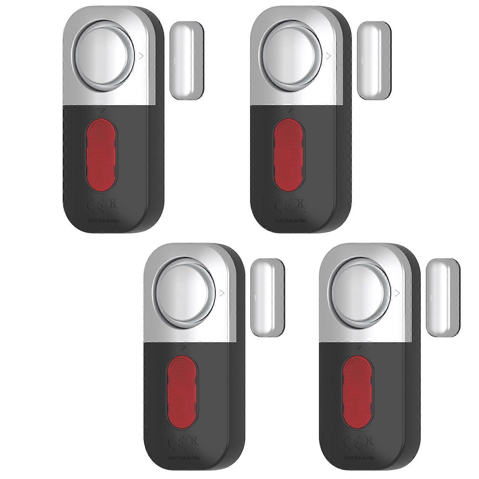 Wireless Door Window Alarm Sensor 125dB for Home Security, 4 Pack