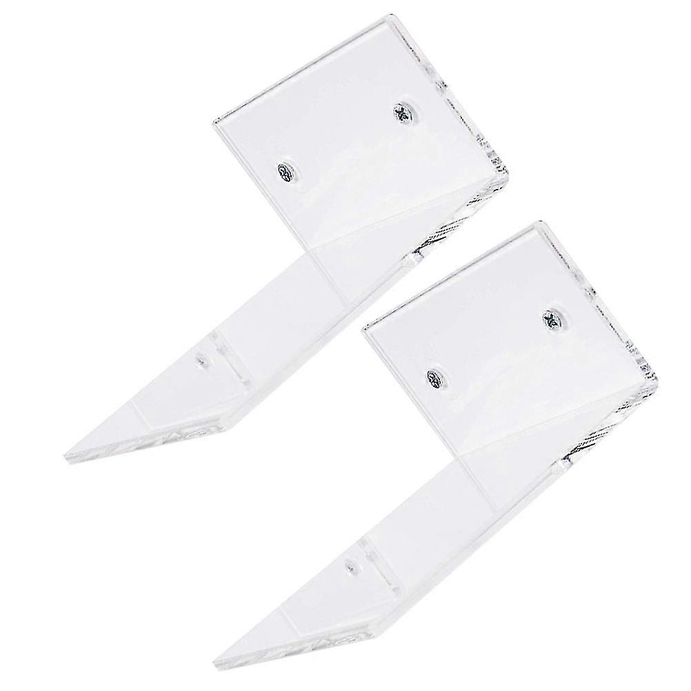 Wall Mountable Acrylic Hanging Rack compatible Storage Use Transparent Material Space Saving Design 2 Pcs