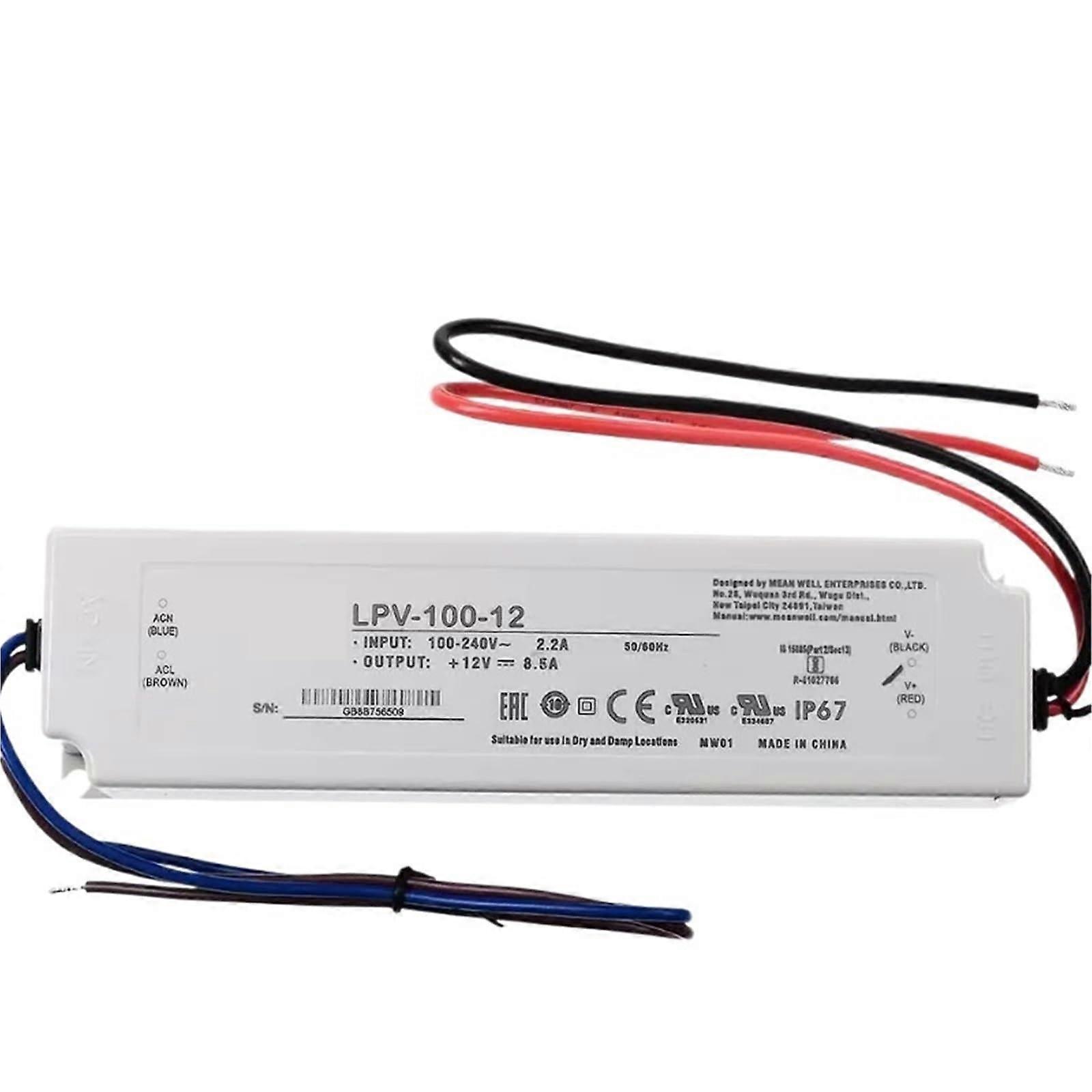 LED Power Supply LPV1005 60W 12A Waterproof LED Driver Stable  Efficiency