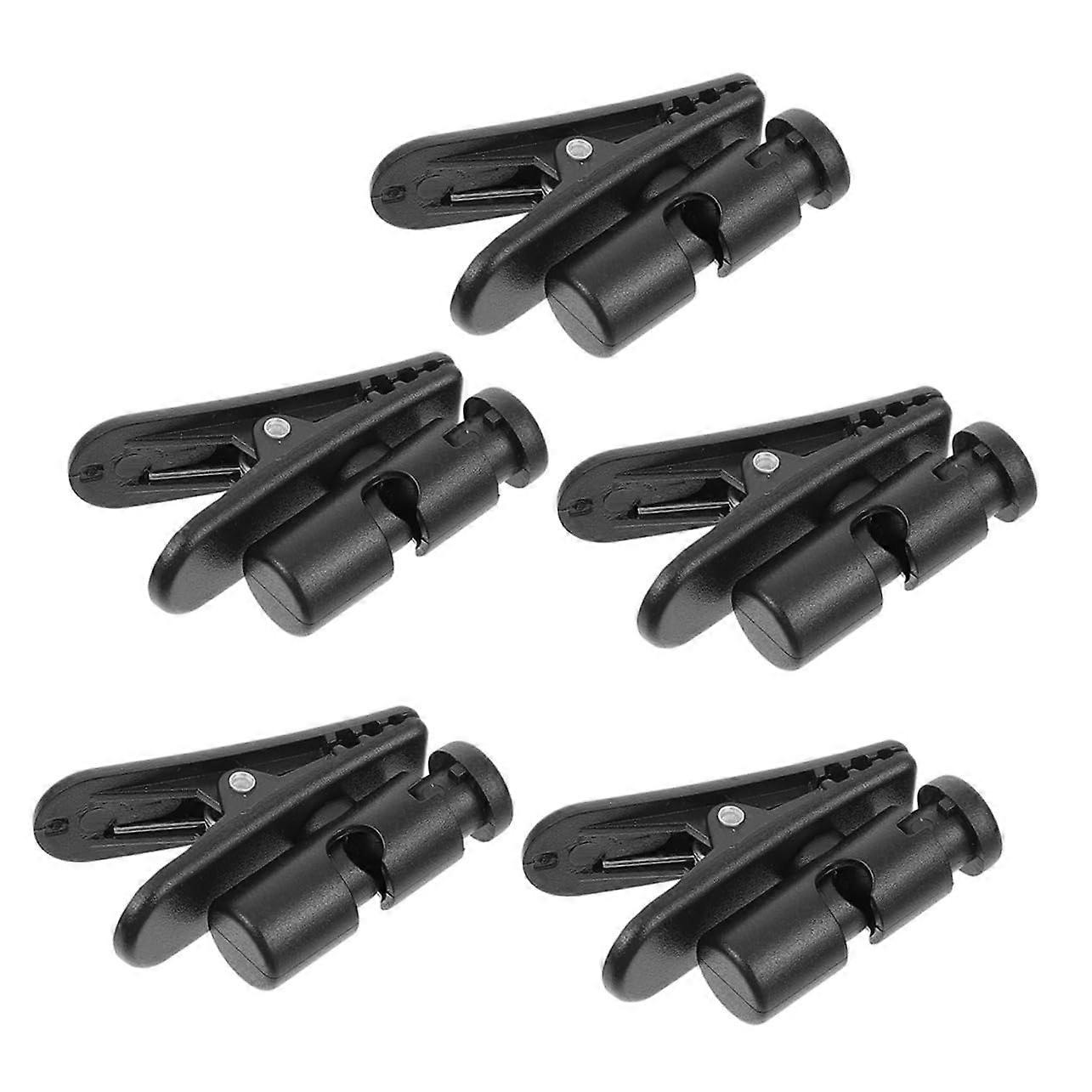 5pcs Headset Cable Clip for Microphone and Earphone Wire Holder, Secure Tangle Clamp, Black
